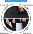 CRE8TIVE Black Wallpaper Peel and Stick Modern 24