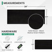 Solid Wood Floating Shelves For Wall, 24”W x 9”D x 1.56”H Large Wall Shelves for Living Room Bedroom Bathroom Kitchen Drcor Storage with Invisible Heavy-Duty Metal Bracket, Carbonized Oak, 2 Pack