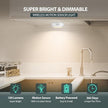 Under Cabinet Lighting, LED Puck Lights AA Battery Operated, Closet Lights Motion Sensored for Kitchen, Shelf, Dimmable & Magnetic, 3000K Warm White (6 Pack)