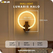 Lamper Lunaris Halo LED Wall Light Hardwired 1 Pack Modern Ring Wall Sconce for Bedroom & Living Room Warm White Indoor Wall Mounted Light Fixture for Hallway, Office & Accent Wall Décor