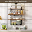 3 Tier Floating Shelf with Storage Baskets, Wall Mounted Bathroom Shelves Over Toilet, Wood Wall Shelves for Kitchen, Bedroom, Living Room, Home Organization and Decor, Rustic Brown