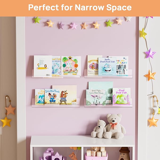 upsimples Acrylic Shelves for Bathroom Storage, 15