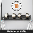 16.9 Inch Wide Large Capacity Magnetic Spice Rack for Refrigerator, 2 Pack Metal Fridge Shelf, Black