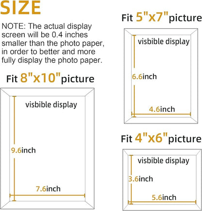 BESCRCL 15 Pack Real Glass Picture Frames Collage Wall Decor, Including 3pcs 8x10, 6pcs 5x7, 6pcs 4x6 Photo Frames for Gallery Wall or Tabletop Display, Natural Woodgrain