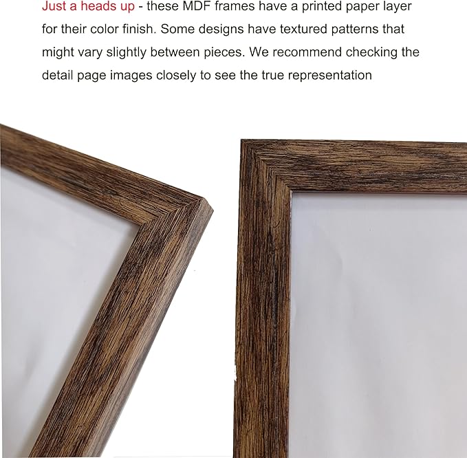 LUCKYLIFE Picture Frame Set 10-Pack, Gallery Wall Frame Collage with 8x10 5x7 4x6 Frames in Brown Finishes