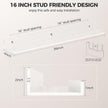 HBlife 36 Inches Invisible Wall Floating Bookshelf for Kids and Nursery, 16 Inch Stud Spacing Clear Acrylic Shelves for Figures, 4 Pack (5MM Thick)
