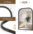 Axeman 22x30 Rounded Rectangular Wall Mirror, Decorative Bathroom Mirror, Traditional Vintage Wall Mounted Mirror with Beaded Frame for Accent Living Room Vanity Bedroom Entryway, Black
