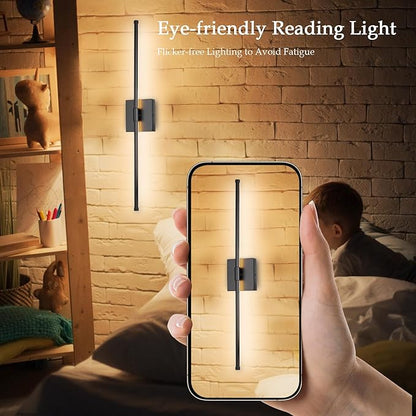 Modern LED Wall Sconces, Hardwired Wall Sconces, 3000K Warm Light Wall Lamp,Black Wall Light Fixtures for Living Room, Bathroom, Bedroom