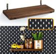 Walnut Color Pegboard Shelf, Pegboard Accessories, Wooden Pegboard Shelves with Pegboard Hooks, Compatible with IKEA Skadis Pegboard