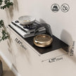 Danpoo Metal Wall Shelf, Black Floating Shelf, Small Bathroom Shelf, 12