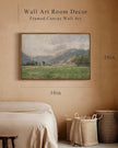 InSimSea Framed Canvas Wall Art Vintage Decor, Prairie Mountain Landscape Paintings, Large Prints, Farmhouse Decor, Natural Scenery Hanging Wall Decorations for Living Room Bedroom, 20