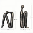 Book Ends for Shelves, Artistic Resin Sculpture Book Stoppers, Minimalist Home Office Decorative Gift for Book Lovers & Designers, Perfect for Bookshelf & Desk Organization, Set of 2