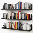 Forbena Floating Shelves 36 Inches Long 8 in Deep Set of 3, Large Wall Shelf for Bedroom Books, Heavy Duty Wide Wall Shelving for Living Room Office Kitchen Closet Organizers and Storage (Black)