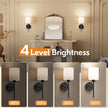 NIORSUN 15 inch Battery Operated Wall Sconce Set of 2, Black Wireless Rechargeable Wall Lights with 5200mAh Dimmable Detachable Bulbs and Remote, 9 Colors Sconces Wall Decor for Bedroom Living Room