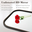 Axeman 22x30 Rounded Rectangular Wall Mirror, Decorative Bathroom Mirror, Traditional Vintage Wall Mounted Mirror with Beaded Frame for Accent Living Room Vanity Bedroom Entryway, Black