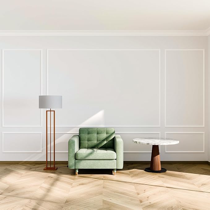 Pangda Peel and Stick Wall Molding Kit, 3D Premade Accent Molding Wainscoting Panel for Interior Wall Moulding Decor, Ready to Assemble Wainscoting Accent Panel(3 Set,35 x 68in + 99 x 68in)