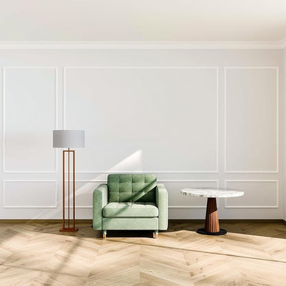 Pangda Peel and Stick Wall Molding Kit, 3D Premade Accent Molding Wainscoting Panel for Interior Wall Moulding Decor, Ready to Assemble Wainscoting Accent Panel(3 Set,35 x 68in + 99 x 68in)