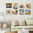 ATOBART 8x10 Set of 4 OAK Wood Picture Frame Solid Wooden Photo Frame Natural Wood Color Frames with Real Glass for Wall Mounting or Tabletop Living Room Bedroom Home Decor