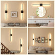 Ouyulong Battery Operated Wall Sconces Set of 2, 10000mAh Wireless Rechargeable 3000-6000K Dimmable 350° Rotate Wall Light with Remote for Living Room, Bedroom 27.6in Black
