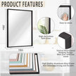 AAZZKANG Black Mirrors for Wall Rectangle Metal Framed Mirror Large 20