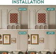 French Style 3D Floral PVC Panels - 6.1INx6.1IN.Self-Adhesive Corner Molding for DIY Wainscoting & Furniture Decor (2PCS,White) (Black)