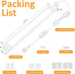 maylit Under Cabinet Lighting Plug in, 14 Inch Linkable Ultra Bright LED Light Bar, Renter Friendly Lamp, Wired 110V 120V Indoor Lights for Kitchen Cabinet, Counter, Workbench, Desk, Shelf, Warm White