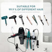 Hair Straightener Holder Wall Mounted, Hair Dryer Holder with Plug&Cord Organizer, Metal Hair Tools Organizer & Storage Curling Iron Holder for Bathroom, Salon Hair Dryer Holder