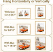 ATOBART 11x14 Picture Frame Set of 4,8x10 with Mat or 11x14 Without Mat with Perspex Glass Vertical or Horizontal Tabletop Display, Paintings, Posters, Artwork, Birthday Christmas Gift