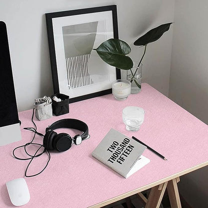 Abyssaly Pink Wallpaper Stick and Peel Removable Self Adhesive Pink Wall Paper Embossed Home Decorative Wallpaper for Girls Solid Color Shelf Drawer Liner Paper 15.7” x 393.7”