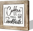 Rustic Coffee Bar Sign - Wooden Block Set, Perfect for Home or Kitchen Decor, Coffee Lover Gift
