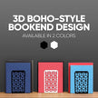 Geomod 3D Cube White Metal Bookends Decorative for Heavy Books - Sturdy Boho Book Stops - Minimal Book Shelf Stopper - Durable Office Bookends - Weighted Metal Book Holders - 7x4.75 Inches - 3 Pair