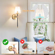 Battery Operated Wall Sconces Set of 2, Wireless Wall Light with 10000mAh RGB Dimmable Magnetic Bulb, Rechargeable Wall Sconce with Remote Control for Bedroom Living Room