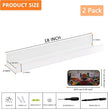 18 Inches White Acrylic Wall Display Shelf 2 Pack, Wall Shelves Organizer for Books, Bottles, Small Plants, Picture Frames, Spice, Wine, Décor, Figures