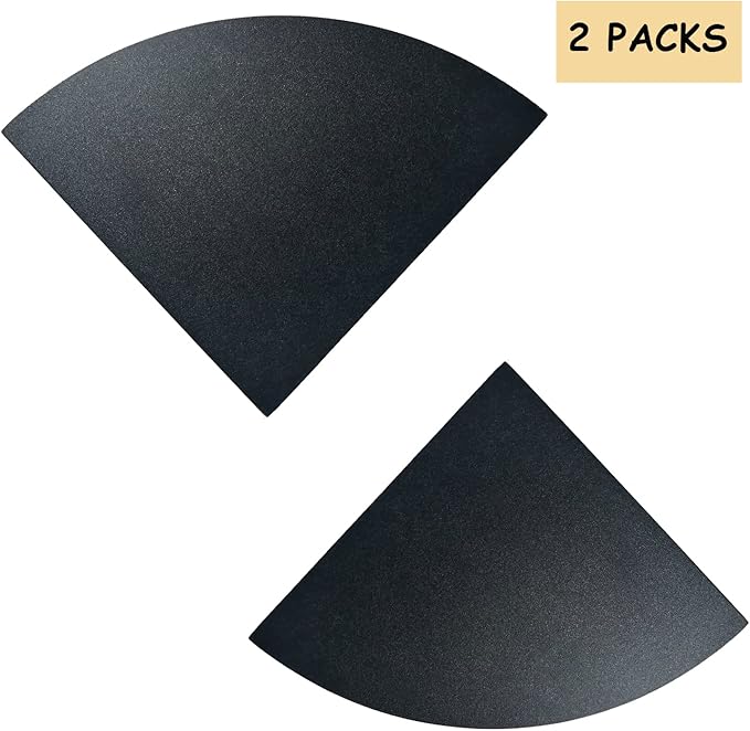 Floating Corner Shelf 8 Inch Black Set of 2,for 90 Degree Room Corner Wall Mounted Storage Display Shelves for Small Plant, Photo Frame, Toys and More