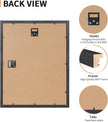 12x16 Picture Frame Set of 4, Displays 8x10 with Mat or 12x16 Without Mat, Photo Frames for Wall Hanging or Tabletop, Includes HD Plexiglass, Black