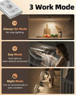 EZVALO Under Cabinet Lighting, 2400mAh Rechargeable Motion Sensor Light Indoor, 3 Color Temps, 5-Level Dimmable Magnetic Wireless Closet Lights for Kitchen, Pantry, Stairs (2 Pack)