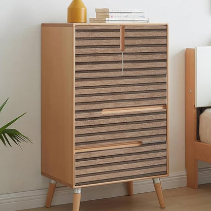 Yun-aeon Natural Wood Peel and Stick Wallpaper Wood Slats - 17.3"x 480" Light Tan Self-Adhesive Waterproof Vinyl Removable Wall Paper for Wall Decor Bedroom