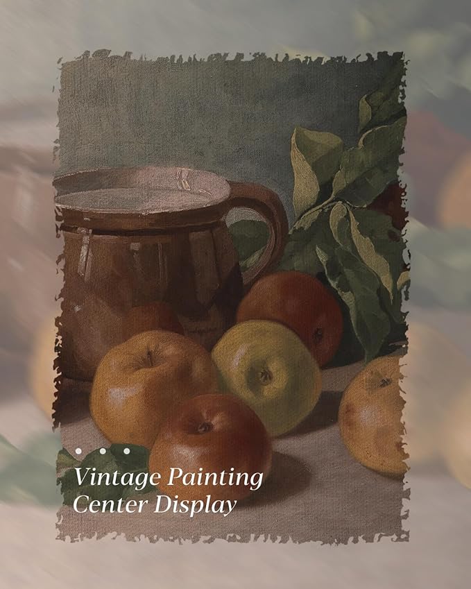 HUARCEY Gold Framed Vintage Wall Art for Living Room Harvest Apples Still Life Oil Painting Artwork Shelf Decor Abstract Picture Canvas Print Farmhouse Fruit Wall Decor Bedroom Kitchen Bathroom 8