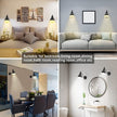 1 Pack Plug in Wall Sconce with Remote Control, Stepless Dimming & Stepless Colors 2700K-6500K, Plug in Wall Light, Swing Arm Wall Lamp with Night Light & Timer, LED Bulb Included