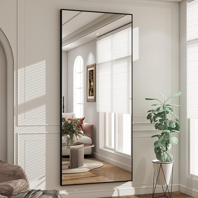 BEAUTYPEAK Full Length Mirror with Stand, 65