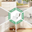 Peel and Stick Wallpaper Borders 390” x 4” Self Adhesive Mirror Frame Border Wood Grain DIY for Kitchen Bathroom Mirror Removal Border Sticker Wall Decor Cover 10.8 Sq.Ft, White Wood