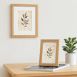 puthiac 8x12 Solid Oak Wood Picture Frame, Fits 6x8 with Mat or 8x12 Without Mat, Wall or Tabletop Display with Stand, Vertical or Horizontal, Plexi Front, 1 Pack, Natural Oak