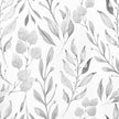 WENMER Gray Leaf Wallpaper Floral Peel and Stick Wallpaper 17.7