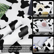 Black and White Spots Contact Paper Cow Printed Peel and Stick Wallpaper 17.3”x120” Self-Adhesive Cute Wallpapers Vinyl White Black Decals for Walls Bedroom Living Room Nurseryls