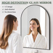 Arched Wall Mirror 36x24 Inch Black Bathroom Vanity Mirror with Metal Frame, Modern Arch Mirror for Bedroom, Living Room, Entryway, Wall Mounted Decorative Mirror