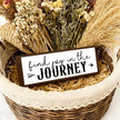 Inspirational Wood Sign, Vintage Wall Decor, Modern Farmhouse Home Decor for Table Shelf, Bedroom Wall Decoration, Decorative Wooden Signs, Find Joy In the Journey Sign 17.8x4x1.2 inches