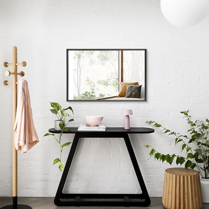 AAZZKANG Rectangular Metal Frame Mirror 26