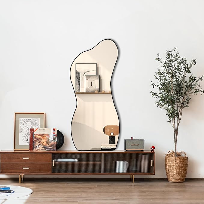 POZINO Irregular Frameless Mirror, 47.2