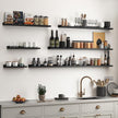 Heimlove Picture Ledge Shelf, Floating Shelves Set of 2, 24 Inches Picture Shelf for Wall with Ledge, Kids Bookshelf Wall Mounted for Living Room Bedroom Decor Books Photo Frames - Black