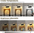 JUSHENG Black Picture Lights for Wall Battery Operated Gallery Lights 3CCT Dimmable Art Lamp Wireless Painting Lights for Display, Portraits 15.35'' Inch 3W
